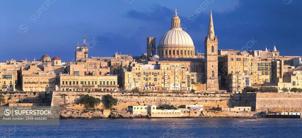 View towards La Valletta from Sliema, Malta, Europe
