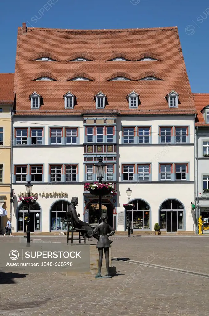 Jacob's Pharmacy, Holzmarkt square, Naumburg, Saxony-Anhalt, Germany, Europe