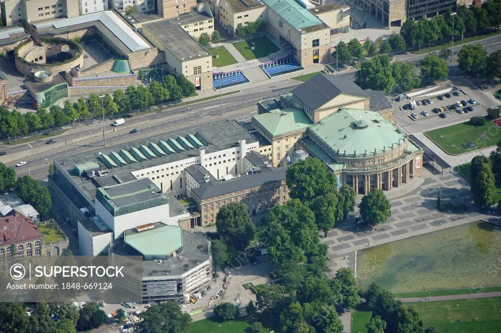 Aerial view, Stuttgart, Baden-Wuerttemberg, Germany, Europe