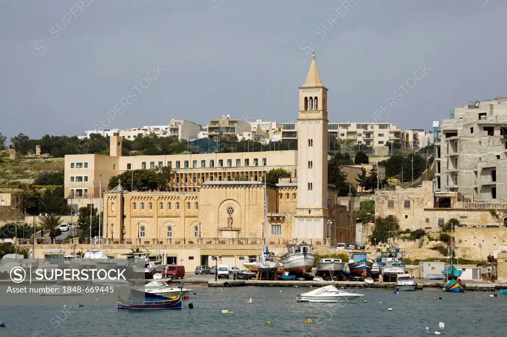 St. Anne's parish church, Marsaskala, Malta, Europe