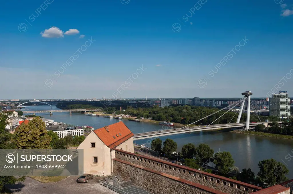 Novy Most bridge, Bratislava, Slovakia, Europe, PublicGround