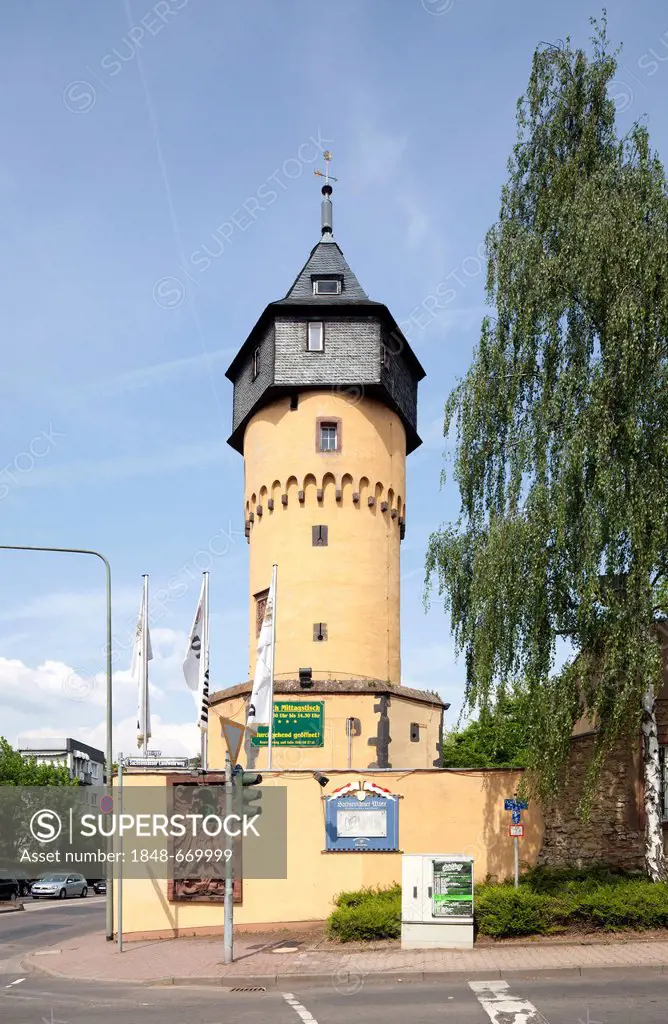 Sachsenhaeuser Warte, former watchtower of the Frankfurt militia, Sachsenhausen, Frankfurt am Main, Hesse, Germany, Europe, PublicGround