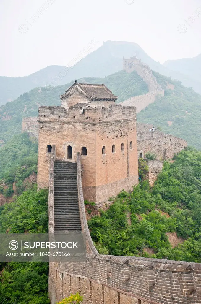 Watchtower, Great Wall, UNESCO World Heritage Site, at Jinshanling, China, Asia