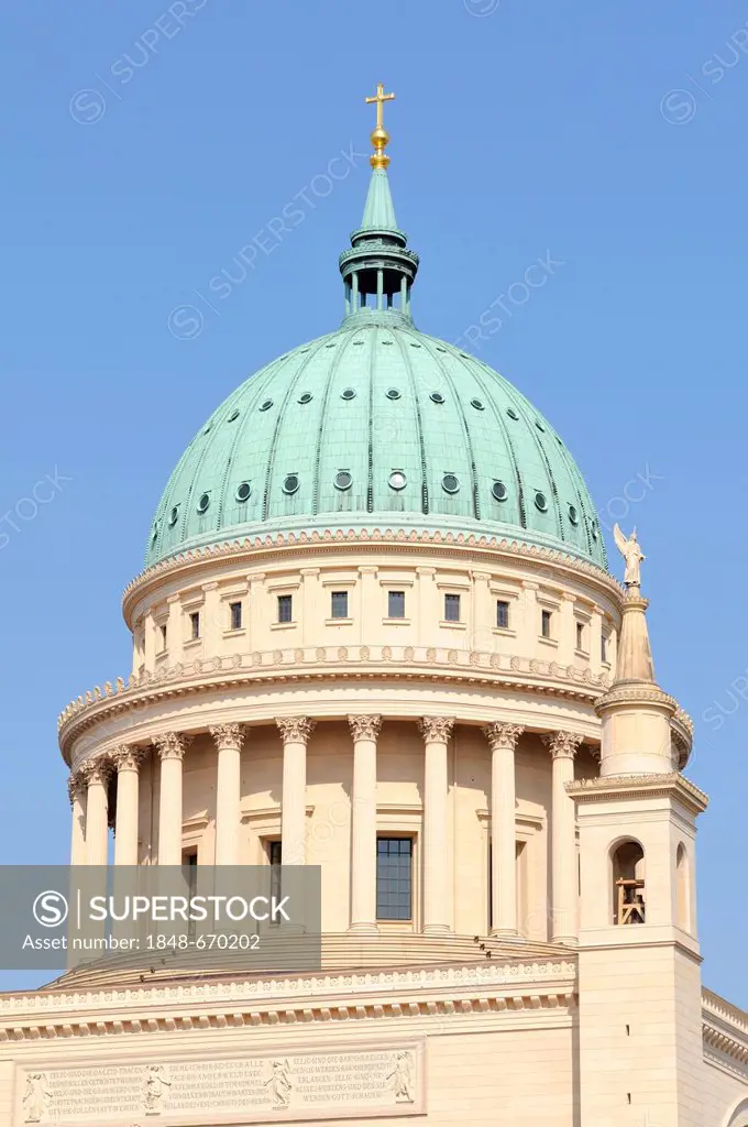 Dome of St. Nicholas Church at the Old Market in Potsdam, Brandenburg, Germany, Europe