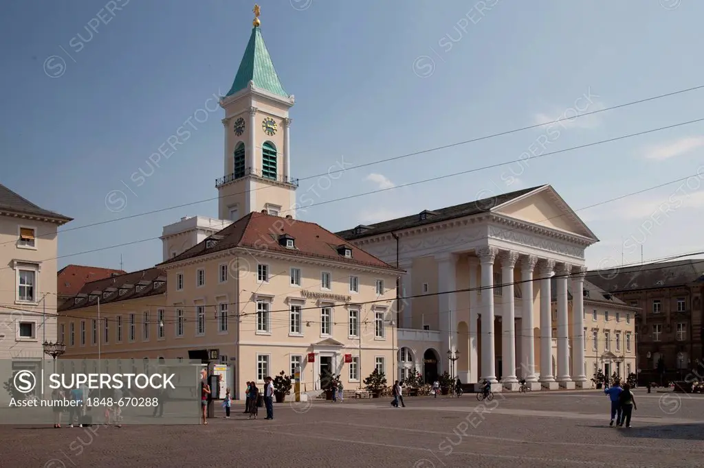 Protestant Church in the marketplace, Karlsruhe, Baden-Wuerttemberg, Germany, Europe