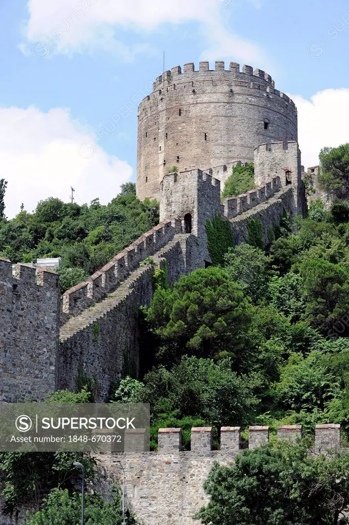 Rumelihisari Fortress, Rumelian Castle, European Castles, Sariyer district, Bosphorus, Bogazici, European bank of Istanbul, Turkey