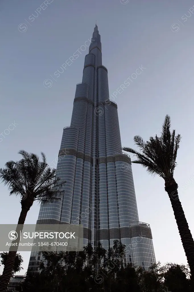 Burj Khalifa, Chalifa, 828m, tallest building in the world, Dubai, United Arab Emirates, Middle East