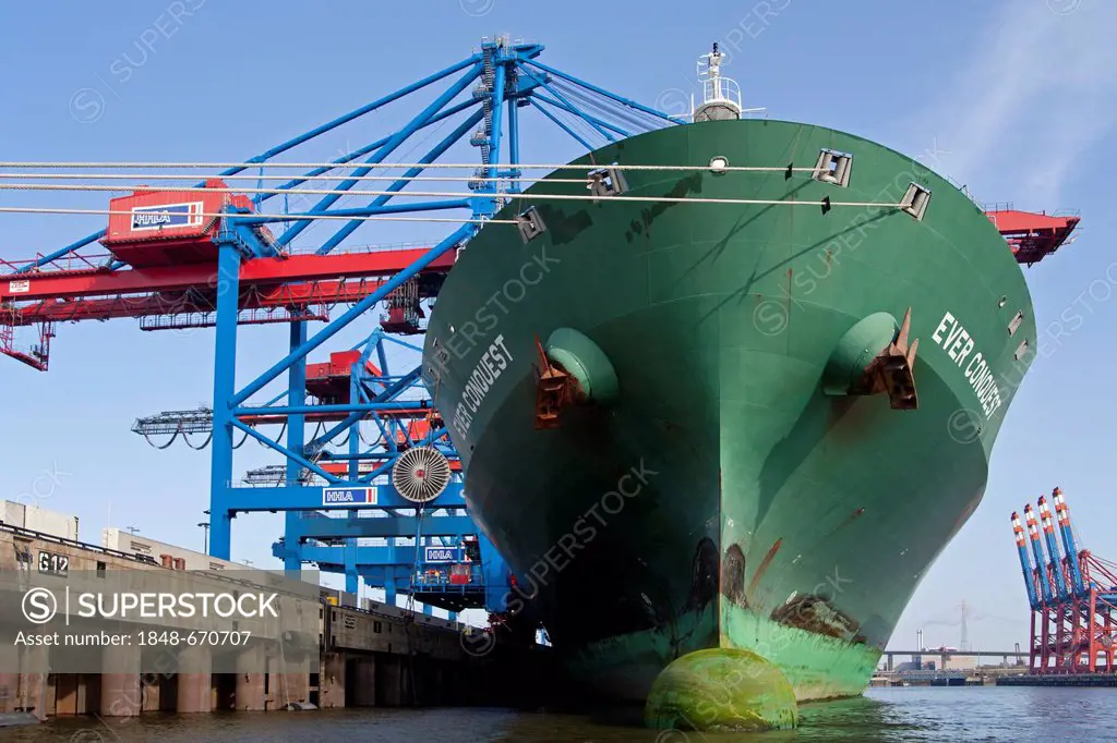 Burchardkai Container Terminal, Port of Hamburg, Hamburg, Germany, Europe