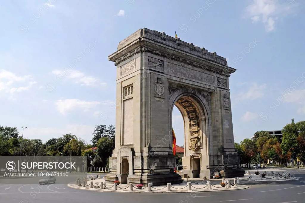 Triumphal Arch, Bucharest, Romania, Eastern Europe, Europe, PublicGround