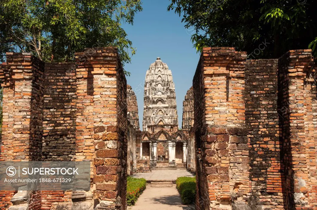 Wat Sri Sawai temple, Sukhothai Historical Park, UNESCO World Heritage Site, Northern Thailand, Thailand, Asia