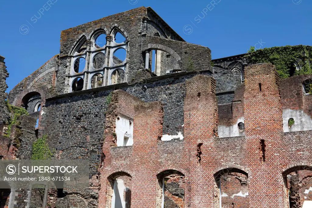 Ruins of the Cistercian Villers Abbey, Villers-la-Ville, Brabant province, Wallonia, Belgium, Europe