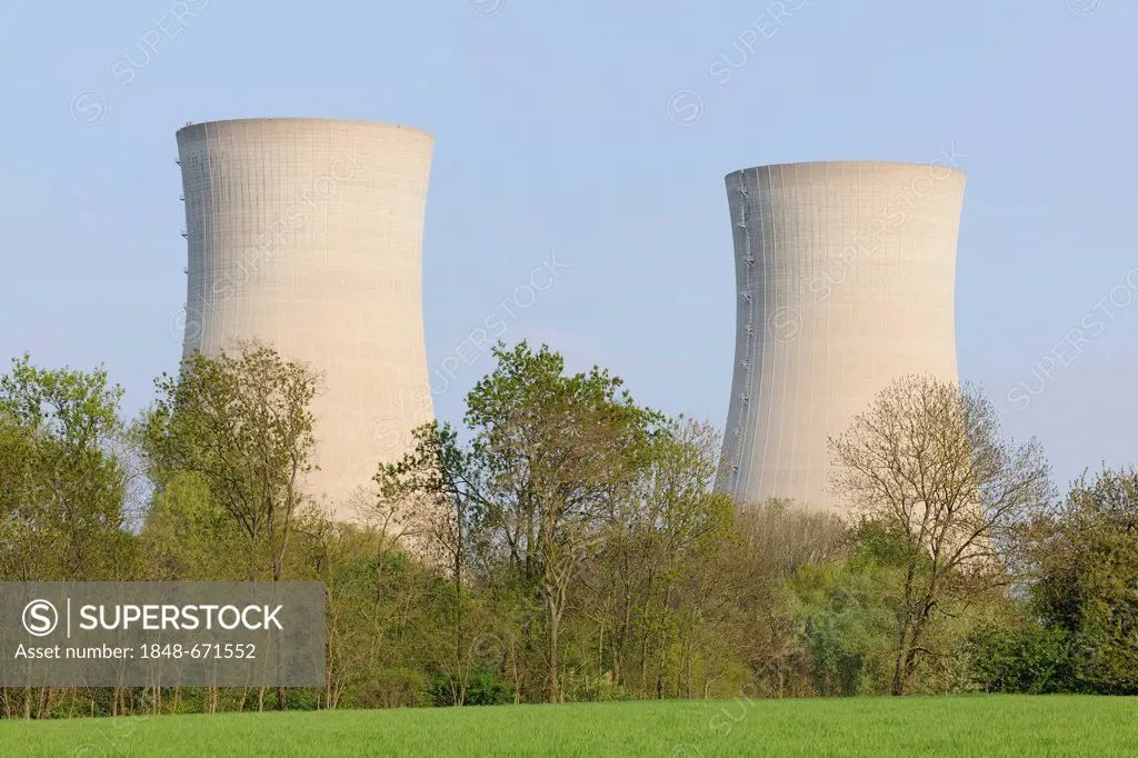 Nuclear power plant Grafenrheinfeld, out of service, Grafenrheinfeld, Lower Franconia, Franconia, Bavaria, Germany, Europe