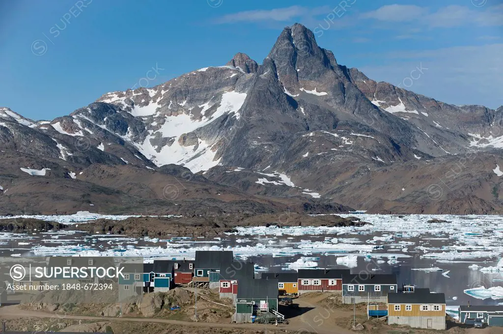 Town of Tasiilaq, also known as Ammassalik, East Greenland, Greenland