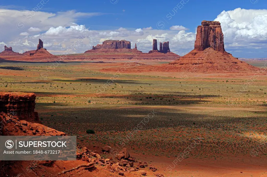 Looking through the North Window rock formation towards the Buttes of Monument Valley, Arizona, USA