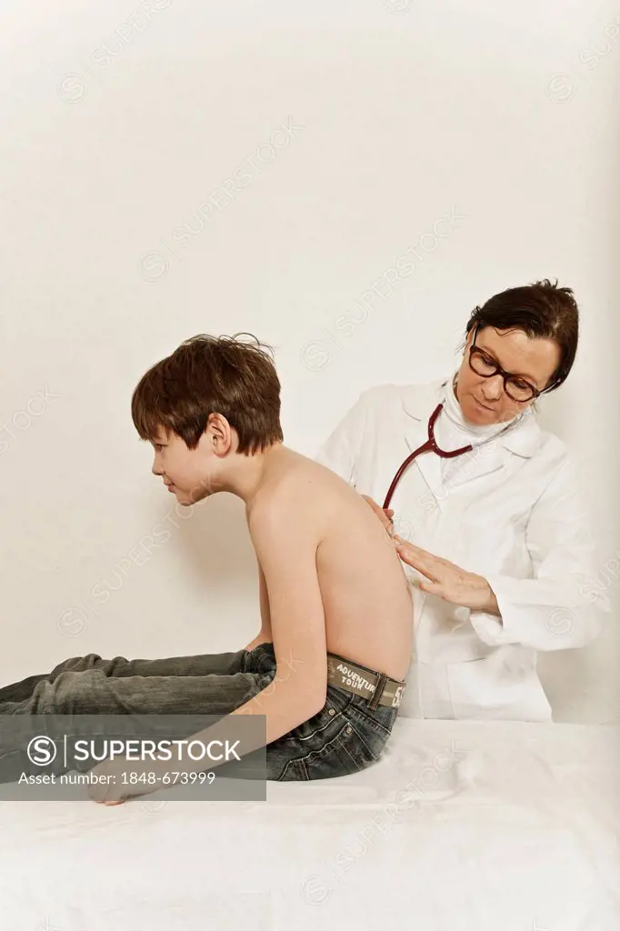 Boy getting an examination at the pediatrician's