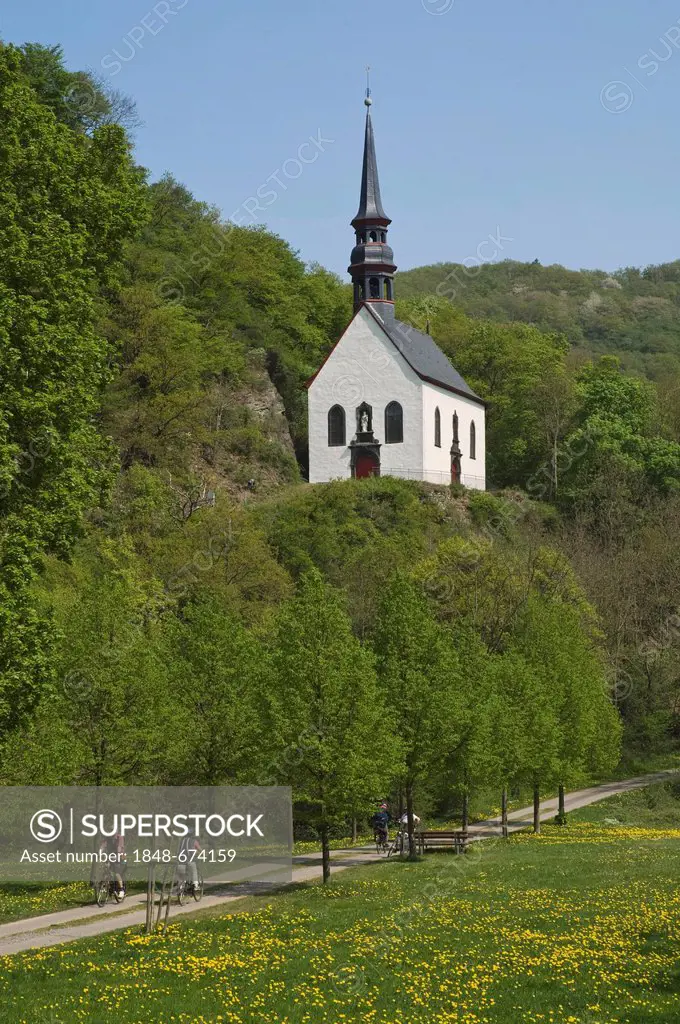 Sancta Maria Immaculata pilgrimage chapel, Puetzfeld on the Biebelsley rock, Ahrbrueck, Rhineland-Palatinate, Germany, Europe