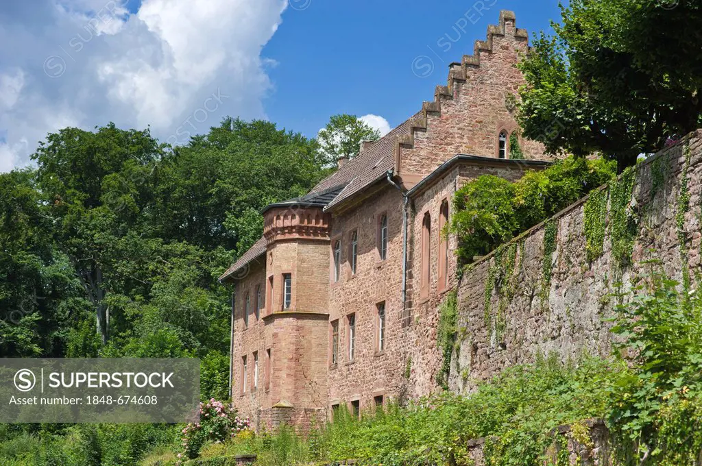 Mittelburg Castle, Neckarsteinach, Neckar Valley-Odenwald nature park, Hesse, Germany, Europe