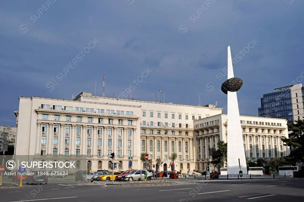 Monument, Revolution Square, Bucharest, Romania, Eastern Europe, Europe, PublicGround