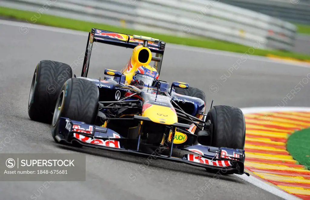 Mark Webber, AUS, Red Bull Formula 1 race car, Formula 1, Belgian Grand Prix 2011, Spa-Francorchamps race track, Belgium, Europe