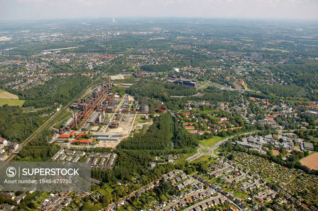 Aerial view, RAG Montan Immobilien, Zollverein, Essen, Ruhr Area, North Rhine-Westphalia, Germany, Europe