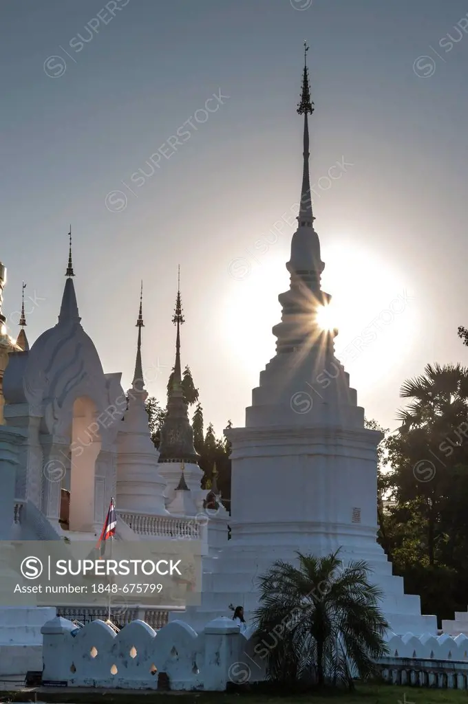 Stupas, Wat Suan Dok, Chiang Mai, northern Thailand, Thailand, Asia