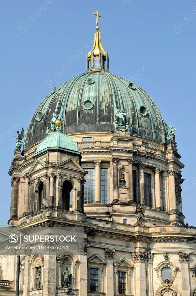 The dome of the Berlin Cathedral, Museum Island, a UNESCO World Heritage Site, Berlin, Germany, Europe