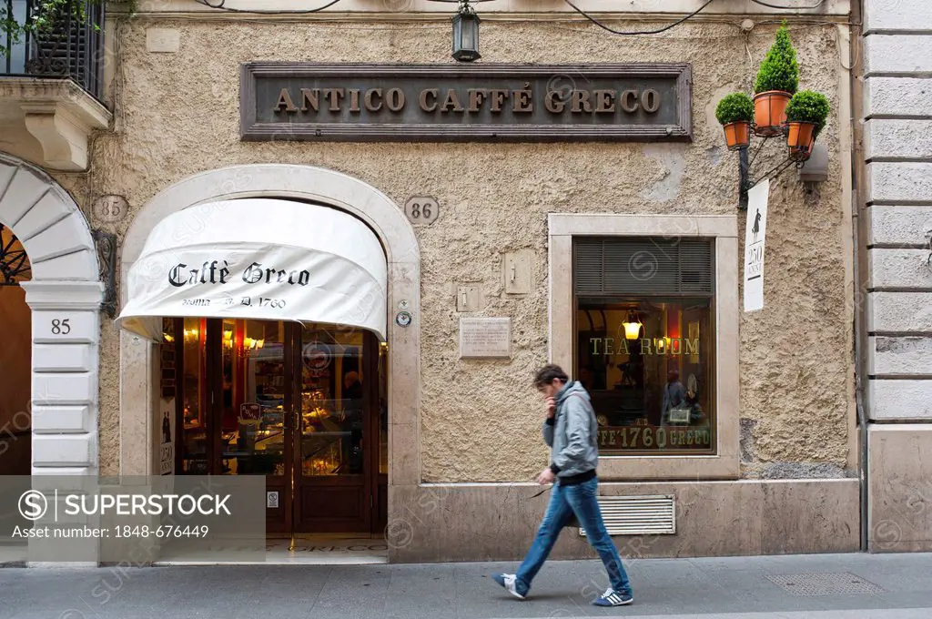 Antico Caffè Greco in Via Condotti, Rome, Lazio, Italy, Southern Europe, Europe