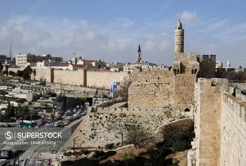 Walls of the Old City of Jerusalem, Israel, Middle East