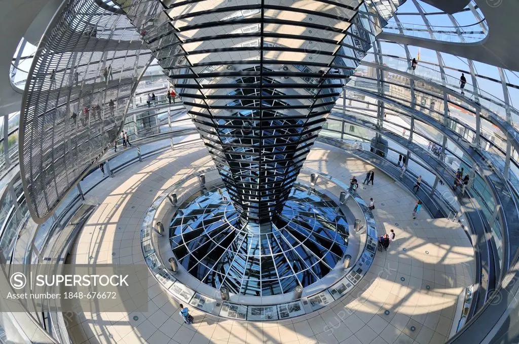 Reichstag building, dome, interior view, Berlin, Germany, Europe
