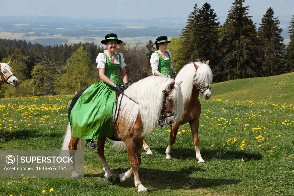 St. George's Ride horse pilgrimage, Auerberg, Bernbeuren, Allgaeu, Upper Bavaria, Bavaria, Germany, Europe