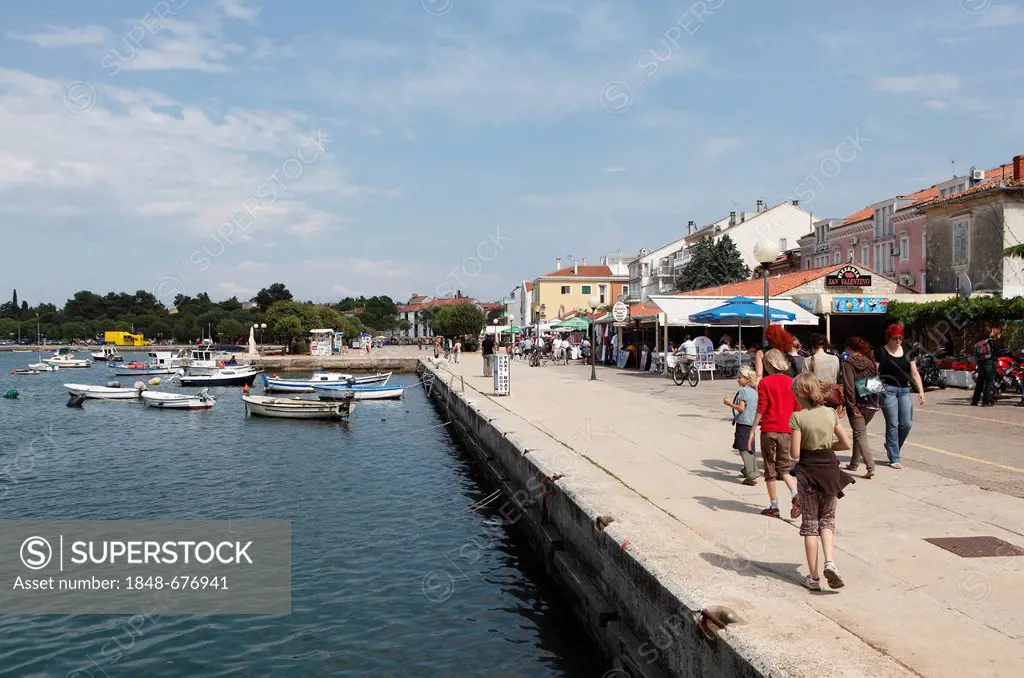 Promenade, Umag, Istria, Croatia, Europe