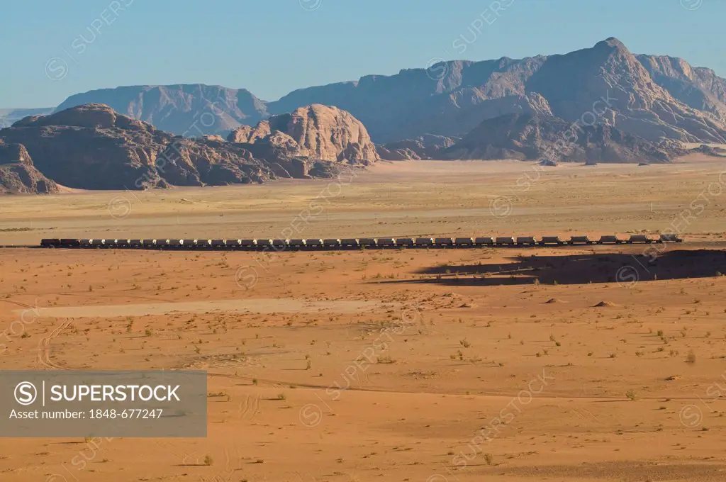 Phosphorus train, Wadi Rum, Jordan, Middle East
