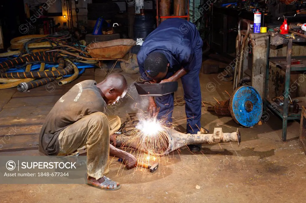 Mechanics welding, Manyemen, Cameroon, Africa