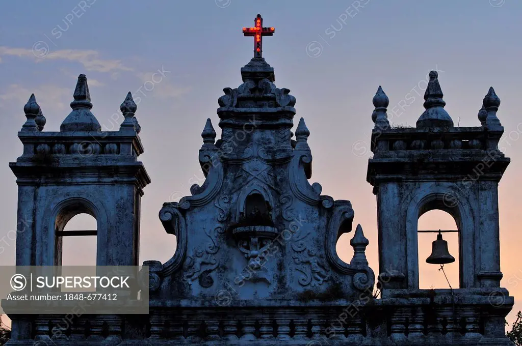 Catholic church in Fort Terekhol, Heritage Hotel, Terekhol, Goa, South India, India, Asia