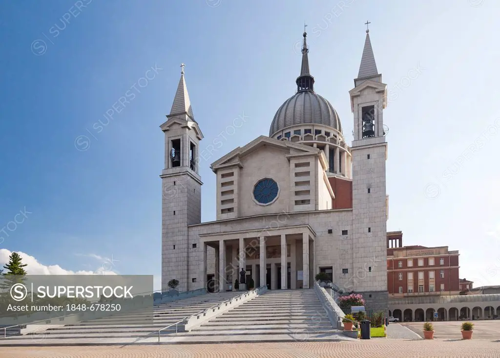 Colle Don Bosco, Don Bosco pilgrimage centre, pilgrimage church, Castelnuovo Don Bosco, Monferrato, Piedmont, Italy, Europe