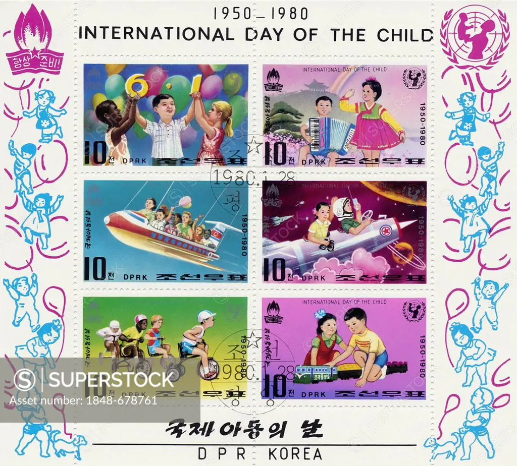Stamps from North Korea, Asia, International Children's Day, 1980