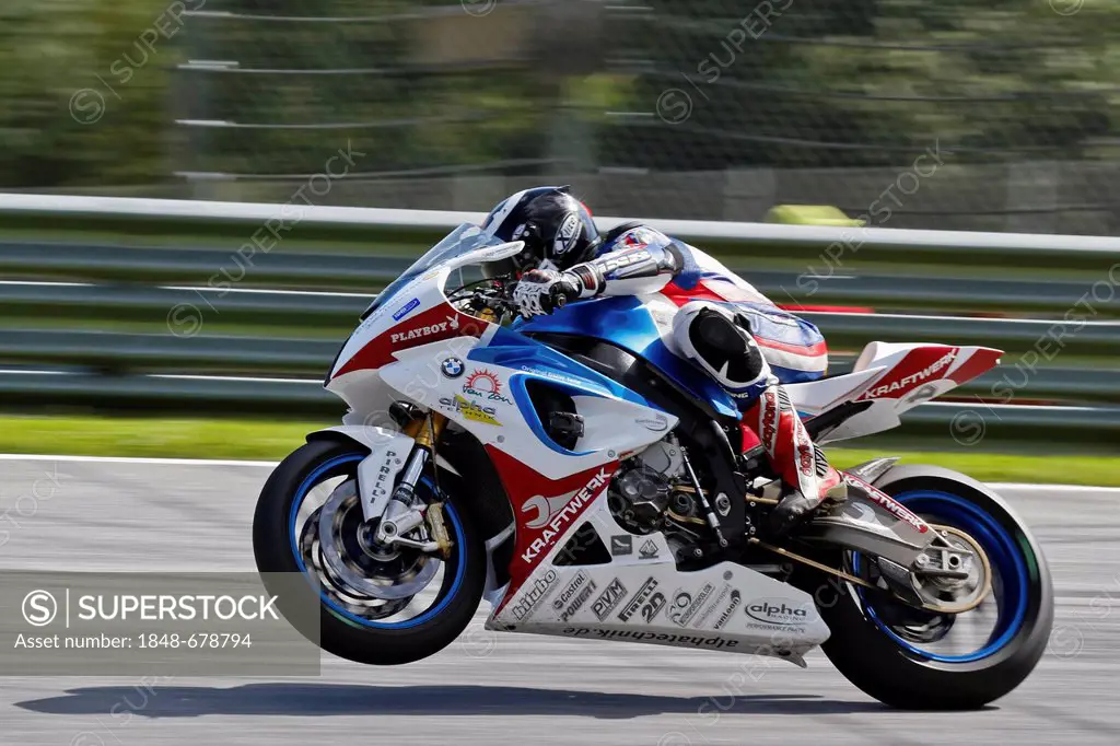 Motorcycle racer Marc Wildisen, Germany, competes in the IDM Superbike cup on August 20, 2011 in Zeltweg, Austria, Europe