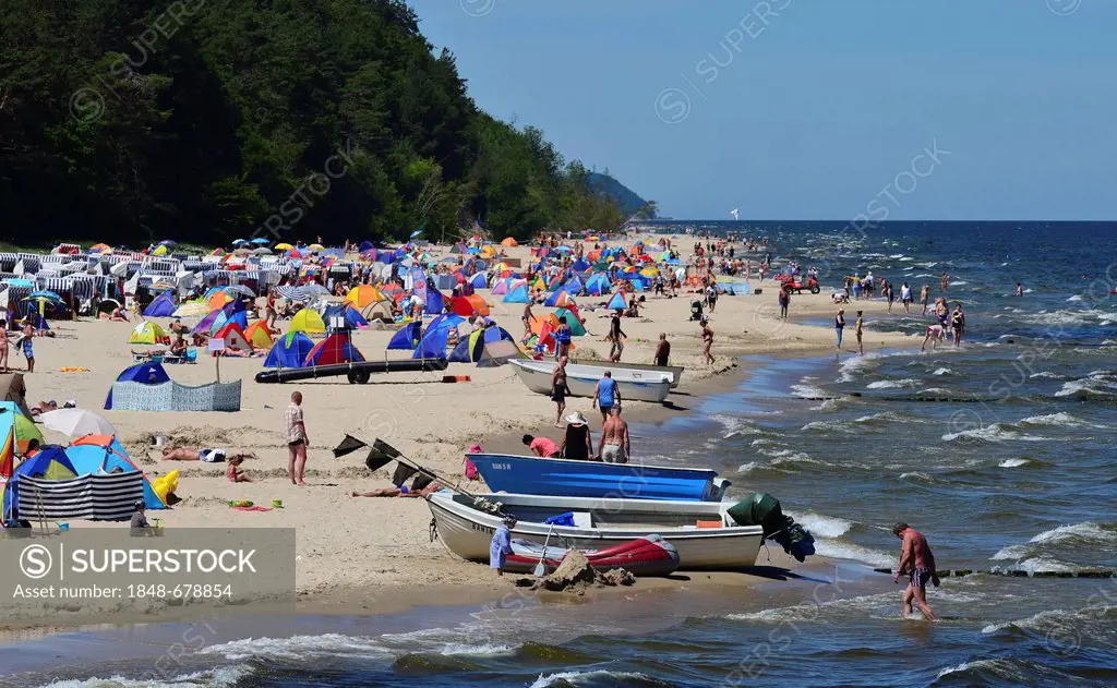 Baltic Sea beach near Bansin, Usedom Island, Mecklenburg-Western Pomerania, Germany, Europe