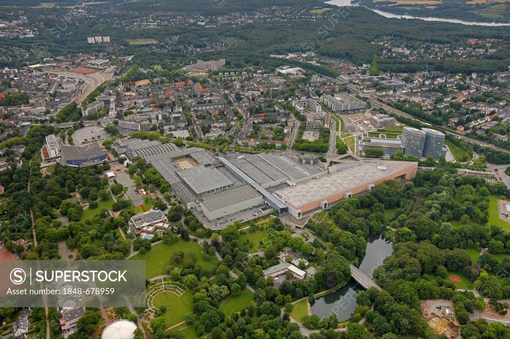 Aerial view, Essen, Ruhr area, North Rhine-Westphalia, Germany, Europe