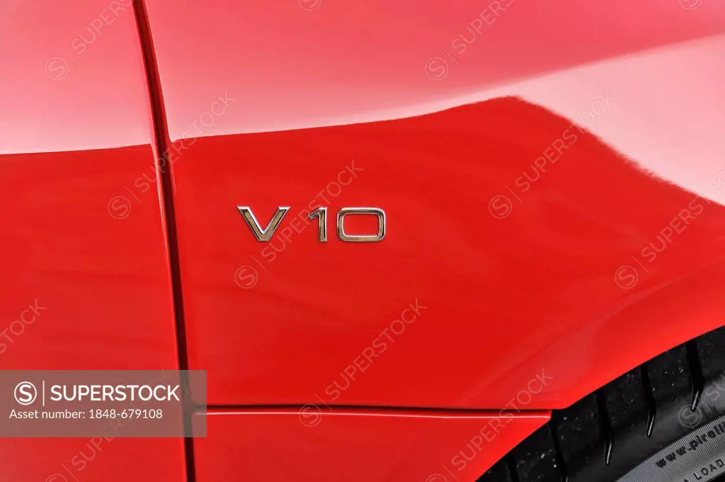 Detailed view, Audi R8 V10, museum mobile, Erlebniswelt Audi, Audi, Ingolstadt, Bavaria, Germany, Europe