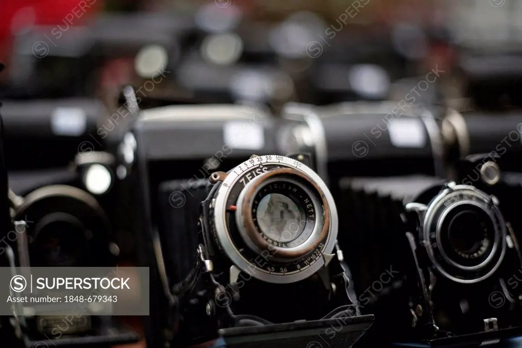 Vintage cameras, flea market, Portobello Road, London, England, United Kingdom, Europe