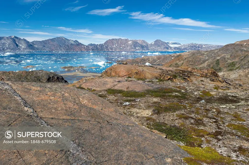 Ammassalik peninsula, beginning of the Sermilik Fjord, East Greenland, Greenland