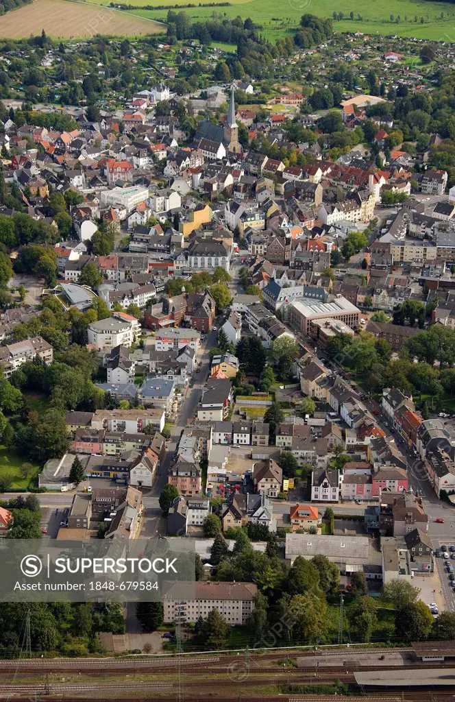 Aerial view, Schwerte, Ruhr Area, North Rhine-Westphalia, Germany, Europe