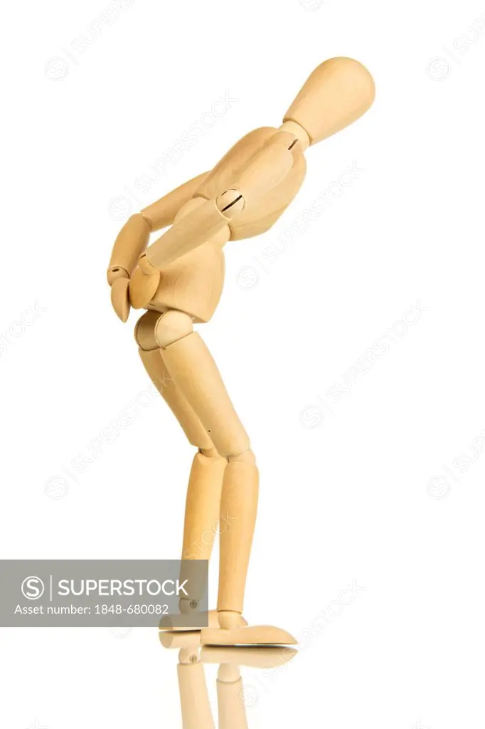 Mannequin with back pain