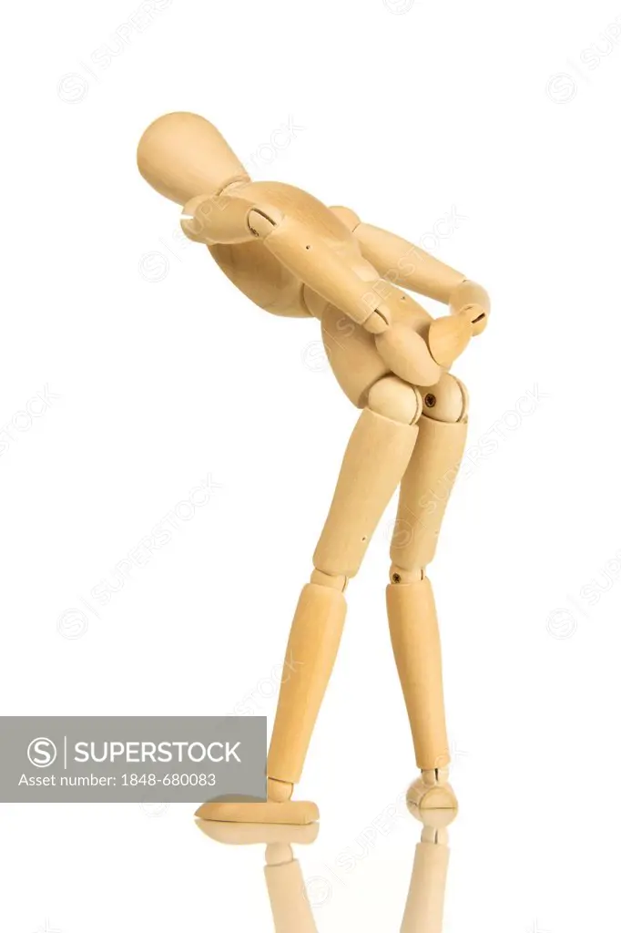 Mannequin with back pain