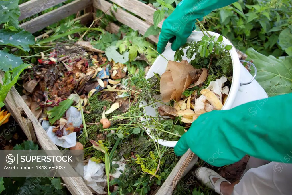 Organic waste, compost, compost heap, Germany, Europe