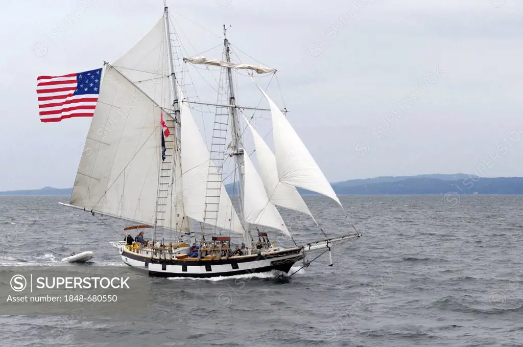 Topsail schooner Amazing Grace, Gig Harbor, Washington, USA