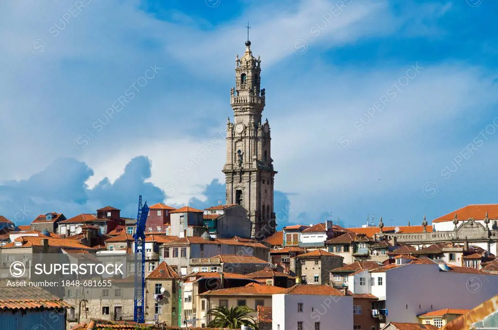 City view the Torre dos Clérigos tower, Porto, Portugal, Europe