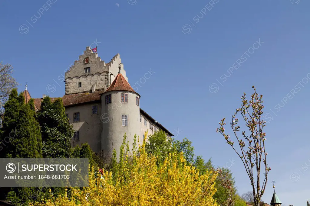 Burg Meersburg or Alte Burg castle, Lake Constance, Landkreis Konstanz county, Baden-Wuerttemberg, Germany, Europe
