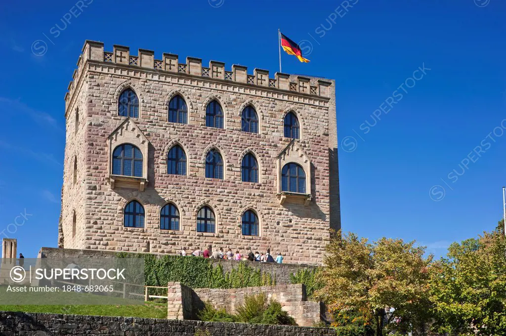 Hambach Castle, Hambach, German Wine Route or Southern Wine Route, Palatinate, Rhineland-Palatinate, Germany, Europe
